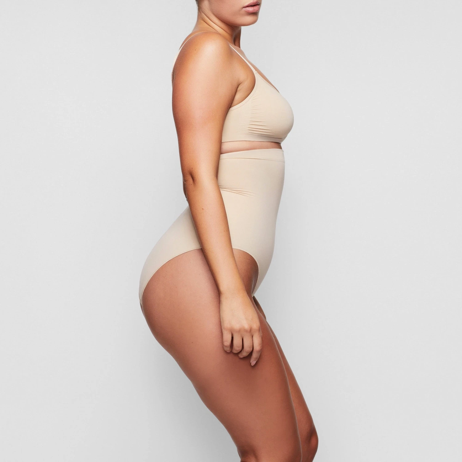 SEAMLESS SCULPT HIGH-WAISTED BRIEF | CLAY 5 SEAMLESS SCULPT HIGH-WAISTED BRIEF | CLAY - Image 3