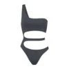 SWIM ONE SHOULDER MONOKINI | GUNMETAL -SWIMwear Sale Store SKIMS BASICSWIM SW MKN 0014 GUN