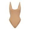 SWIM SCOOP NECK ONE PIECE | OCHRE -SWIMwear Sale Store SKIMS BASICSWIM SW SNO 0044 OCH