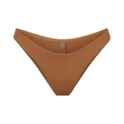 SWIM CHEEKY TANGA BOTTOMS | ALMOND