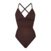 BARELY THERE BODYSUIT BRIEF W/ SNAPS | COCOA 2 BARELY THERE BODYSUIT BRIEF W/ SNAPS | COCOA -SWIMwear Sale Store SKIMS BODYSUIT SH BSB 1641 COA