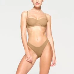 FITS EVERYBODY STRAPLESS BRA | OCHRE -SWIMwear Sale Store SKIMS BRA BA BAN 3151 KD OCH 0002 FR