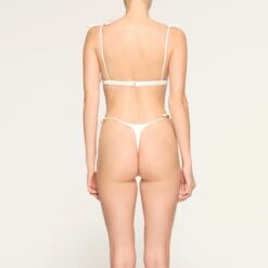 BRIDAL SILK TIE TRIANGLE BRALETTE | MARBLE -SWIMwear Sale Store SKIMS BRA BA TRI 2971 LC MBL 0021