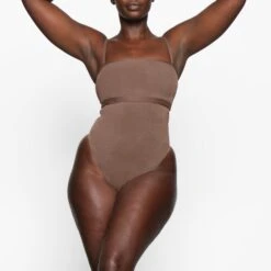 SHEER SCULPT BANDEAU | JASPER -SWIMwear Sale Store SKIMS BRA BND 0254 YB JSP 0006