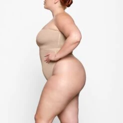 SHEER SCULPT BANDEAU | CLAY -SWIMwear Sale Store SKIMS BRA BND 0254 YC CLY 0044