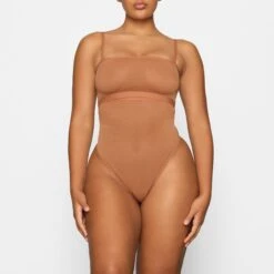 SHEER SCULPT BANDEAU | BRONZE -SWIMwear Sale Store SKIMS BRA BR BND 0254 DA BRZ 0027 FR