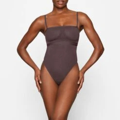 SHEER SCULPT BANDEAU | ESPRESSO -SWIMwear Sale Store SKIMS BRA BR BND 0254 DB ESP 0001 FR