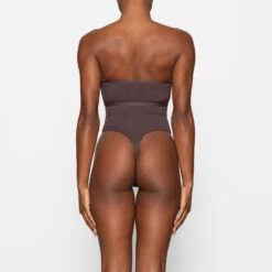 SHEER SCULPT BANDEAU | ESPRESSO -SWIMwear Sale Store SKIMS BRA BR BND 0254 DB ESP 0020 BK