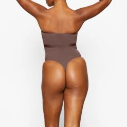 SHEER SCULPT BANDEAU | COCOA -SWIMwear Sale Store SKIMS BRA BR BND 0254 YC COA 0036