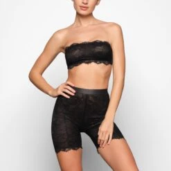 SKIMS LACE BANDEAU | ONYX -SWIMwear Sale Store SKIMS BRA BR BND 2135 ZD ONX 0024