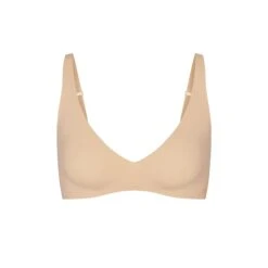 NAKED PLUNGE BRA | CLAY