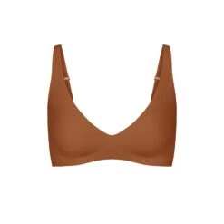 NAKED PLUNGE BRA | BRONZE