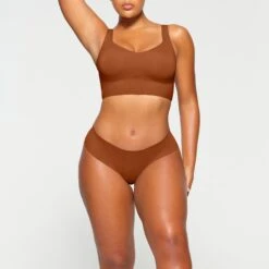 NAKED PLUNGE LONGLINE BRA | BRONZE -SWIMwear Sale Store SKIMS BRA BR PLG 1886 KA BRZ 0004 FR