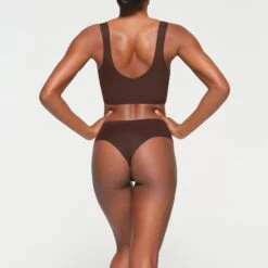 NAKED PLUNGE LONGLINE BRA | ESPRESSO -SWIMwear Sale Store SKIMS BRA BR PLG 1886 KB ESP 0013 BK