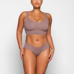 NAKED PLUNGE LONGLINE BRA | UMBER -SWIMwear Sale Store SKIMS BRA BR PLG 1886 VA UMB 0003 FR