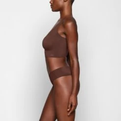 NAKED PLUNGE LONGLINE BRA | COCOA -SWIMwear Sale Store SKIMS BRA BR PLG 1886 VB COA 0012 SD