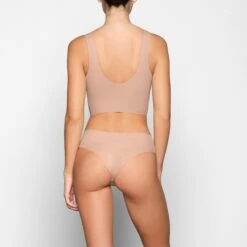 NAKED PLUNGE LONGLINE BRA | CLAY -SWIMwear Sale Store SKIMS BRA BR PLG 1886 VC CLY 0011 BK