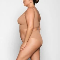 NAKED PLUNGE LONGLINE BRA | OCHRE -SWIMwear Sale Store SKIMS BRA BR PLG 1886 VE OCH 0014 SD