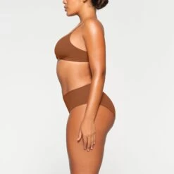 FITS EVERYBODY CROSSOVER BRALETTE | BRONZE -SWIMwear Sale Store SKIMS BRA BR TRI 0235 KA BRZ 0006 SD