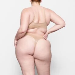 LOGO MESH TRIANGLE BRALETTE | CLAY -SWIMwear Sale Store SKIMS BRA BR TRI 1538 NB CLY BK