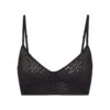 LOGO MESH TRIANGLE BRALETTE | ONYX