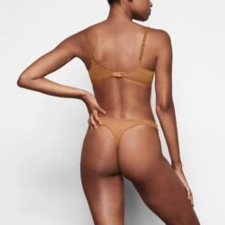 ULTRA FINE MESH TRIANGLE BRALETTE | BRONZE -SWIMwear Sale Store SKIMS BRA BR TRI 2022 RB BRZ 027 BK