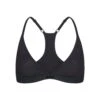 SMOOTH RIB RACERBACK TRIANGLE BRALETTE | ONYX