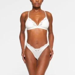 FITS EVERYBODY LACE TRIANGLE BRALETTE PACK | GLACIER MULTI -SWIMwear Sale Store SKIMS BRA BR TRI 3630 LB BPM 0015 FR