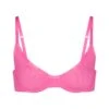 COTTON LOGO UNDERWIRE DEMI BRA | SUGAR PINK