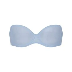 ULTRA FINE MESH STRAPLESS BRA | GLACIER