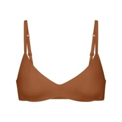 WIRELESS FORM PUSH-UP PLUNGE BRA | BRONZE