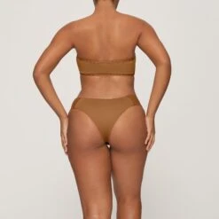 RHINESTONE BANDEAU BIKINI TOP | ALMOND -SWIMwear Sale Store SKIMS BRA BT BAN 3183 GA ALM 0014