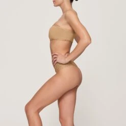 RHINESTONE BANDEAU BIKINI TOP | OCHRE -SWIMwear Sale Store SKIMS BRA BT BAN 3183 GD OCH 0009