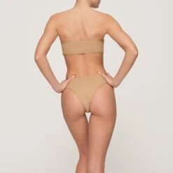 RHINESTONE BANDEAU BIKINI TOP | OCHRE -SWIMwear Sale Store SKIMS BRA BT BAN 3183 GD OCH 0015