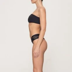 RHINESTONE BANDEAU BIKINI TOP | ONYX -SWIMwear Sale Store SKIMS BRA BT BAN 3183 GD ONX 0009