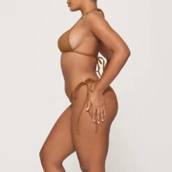 RHINESTONE TRIANGLE BIKINI TOP | ALMOND -SWIMwear Sale Store SKIMS BRA BT TRI 3182 GA ALM 0006