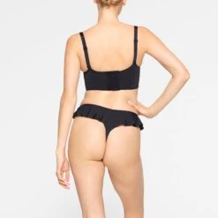 LOGO SHINE BALCONETTE CORSET BRA | ONYX -SWIMwear Sale Store SKIMS BRA CR BRA 3240 LC ONX 0015 BK