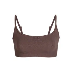 SEAMLESS SCULPT SCOOP NECK BRALETTE | COCOA