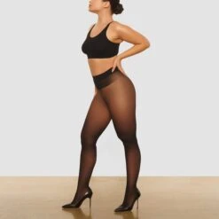 NUDE SUPPORT TIGHTS | ONYX -SWIMwear Sale Store SKIMS HOSIERY HS THT 0417 BR ONX SD