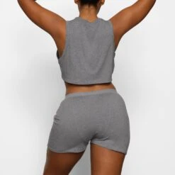 BOYFRIEND LOOSE BOXER | DARK HEATHER GREY -SWIMwear Sale Store SKIMS LOUNGEWEAR AP BOX 2386 BA DHG 0014 BK