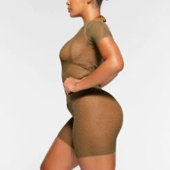 WARP KNIT COVER UP SHORT | ARMY -SWIMwear Sale Store SKIMS LOUNGEWEAR AP SHO 2064 OA ARM 0011 SD