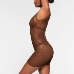 WARP KNIT COVER UP DRESS | OXIDE -SWIMwear Sale Store SKIMS LOUNGEWEAR AP TNK 2066 OB OXD 0011 SD