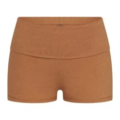 COVER UP FOLD OVER SHORT | ALMOND