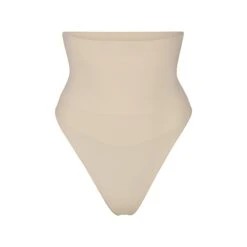 CORE CONTROL HIGH-WAISTED THONG | SAND