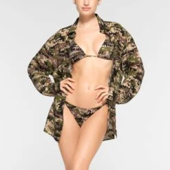 COVER UP SHIRT | SKIMS CAMO -SWIMwear Sale Store SKIMS LOUNGEWEAR TP SUR 3493 OC LGC 0009 OPEN