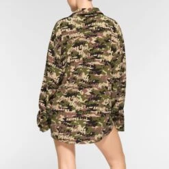 COVER UP SHIRT | SKIMS CAMO -SWIMwear Sale Store SKIMS LOUNGEWEAR TP SUR 3493 OC LGC 0029 BK