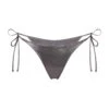METALLIC SWIM SKIMPY TIE BOTTOM | CARBON