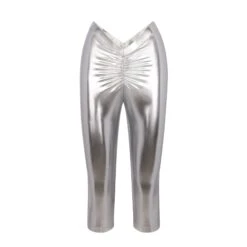 METALLIC SWIM V-WAIST PANT | NICKEL