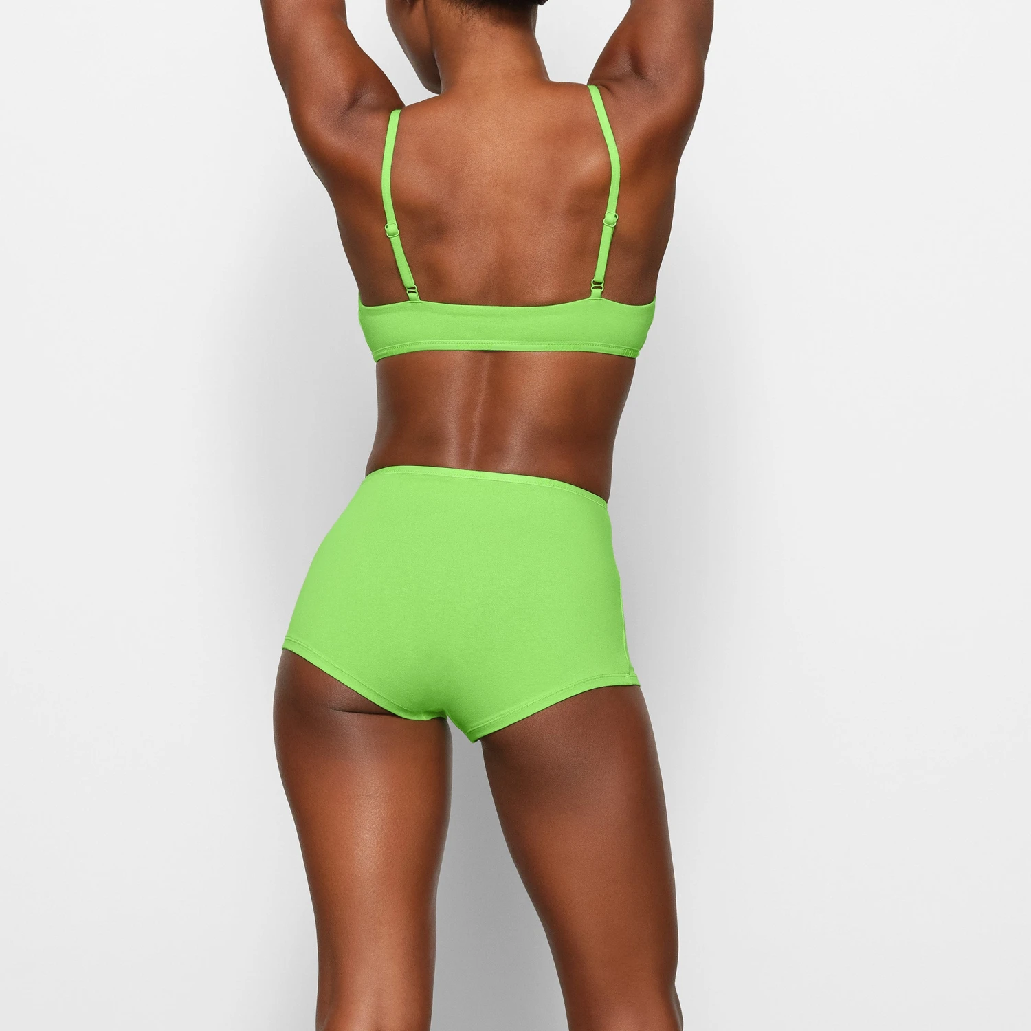 COTTON LOGO HOT PANT | NEON GREEN 6 COTTON LOGO HOT PANT | NEON GREEN - Image 4