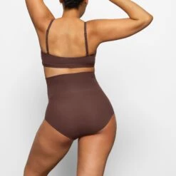 FITS EVERYBODY MATERNITY HIGH-WAISTED BRIEF | COCOA -SWIMwear Sale Store SKIMS PANTY BRF 2602 CH COA 0010 BK f8d46dc4 80a5 440c a541 a10d594e01ca